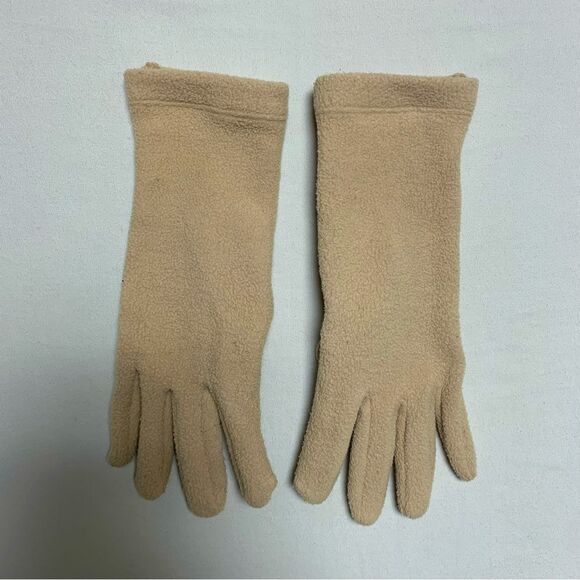 🆕 Tan Fleece Gloves Women’s M/L Warm Winter Lightweight Snow Ski Classic Basic - Picture 1 of 6